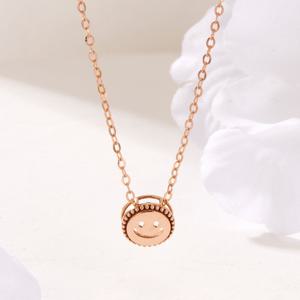 [비앤비골드] 14K 원형 스마일 로렛트 체인 목걸이 SNN41892