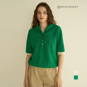 [미니마리] 밑단배색카라니트 (MM41TS35)
