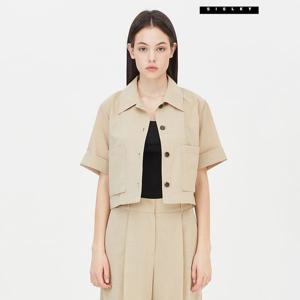 [시슬리] 뉴아이싱 반팔 셔츠형 자켓 SAJK39431