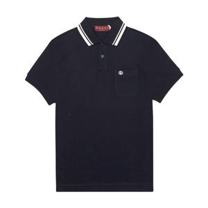 구찌 795174 XJG16 4003 GG 스트라이프 칼라 폴로 남성 반팔티