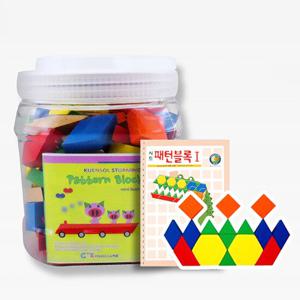 (가베가족KS1433 원목패턴블록 124+1단계세트(베이직)