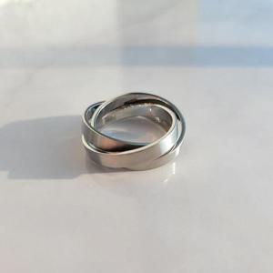 [노블른] 써지컬스틸 무광 3mm 세줄 남자 반지