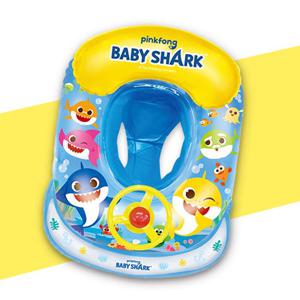 유아그늘막튜브 핑크퐁 아기상어 자동차 쿠션 보행기튜브 블루