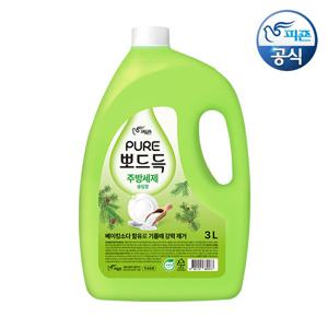 피죤 퓨어 대용량 주방세제 뽀드득 솔잎향 3L 용기 x 1개
