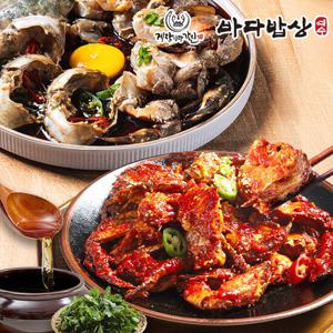 바다밥상 여수 돌게장 2종 6팩 간장 500g 4팩 양념 320g 2팩