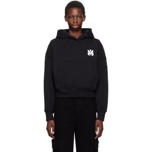 25 FW 아미리 여성 블랙 MA 코어 로고 후드티 242886F097009