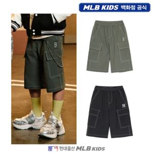 [MLB키즈US] (7ASMB0453) 베이직 아웃도어 오버핏 카고 6부 팬츠 아동바지 키즈바지