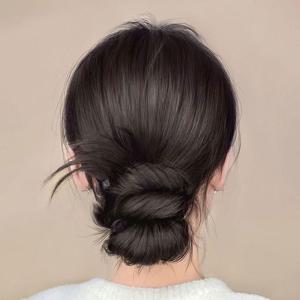 웨이브 똥머리 부분가발 LM0581 연습용가발 가발 시험 브릿지가발 컷트 인모 머리 파마 염색가발 여자가발 미용가발 똥머리 전체가발 피가발