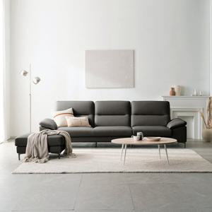 [가죽클리너 증정][다우닝] 아지오 4인 전체 천연 면피가죽 소파+스툴