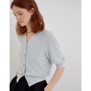 아떼 바네사브루노 24SS BEST 스테디셀러블루 스팽글장식 면혼방 반팔가디건 WVSW4B726B1
