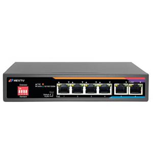 넥스트유 NEXT-POE6006GF-60 4포트 기가POE 스위칭허브
