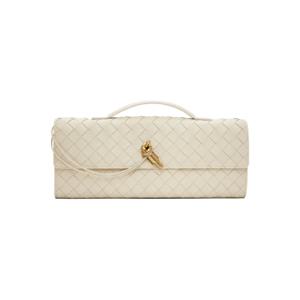 25 FW Bottega Veneta 여성 오프 화이트 안디아모 클러치 251798F044004