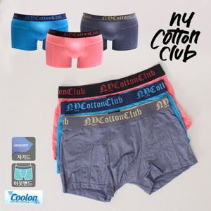 NY코튼클럽 NCD302 남성 쟈가드 원단 드로즈팬티3종세트