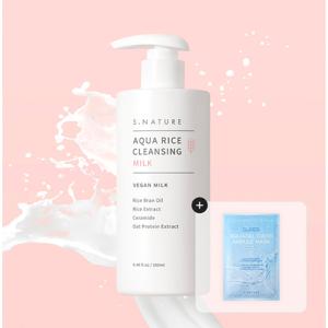 [촉촉영양] 에스네이처 아쿠아 라이스 클렌징밀크 280ml(+수분크림 10ml증정)