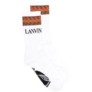 25 FW 랑방 로고 프린트 미디 양말 AMSALCHSLVN1P23 TP432478662