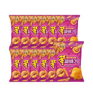 농심 꿀꽈배기 90g x 12봉 / 봉지 과자 스낵