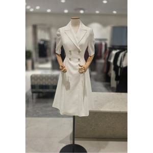 모조 모조에스핀 더블 카라넥 단추 포인트 원피 (J252XSE014)