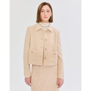 질스튜어트 뉴욕 여성 25SS 시즌오프 베이지 포켓 울혼방 자켓 JSJA5A110I2