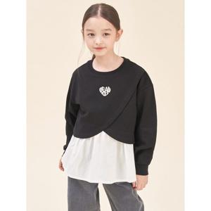 [빈폴키즈] 여아 레이어드형 스웨트 셔츠  블랙 (BI5841G035)