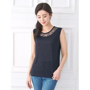 [모슬린]엄마옷 레이스 라운드 나시티셔츠 TS005301 마담/미시옷/중년여성의류/빅사이즈/50대/60대여성옷
