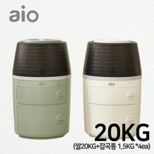 아이오 개별 진공 쌀통 잡곡통 20kg 대형 잡곡 쌀보관통 쌀항아리 습기 쌀벌레