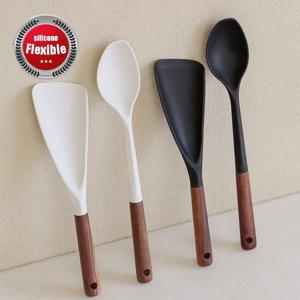 릴리브 월넛 플렉시블 실리콘 조리도구 2종세트(볶음스푼+멀티스푼)