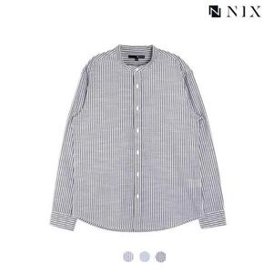 [닉스][닉스]남성 코튼폴리 레귤러핏 스트라이프 헨리넥 셔츠_FNOECSL112P