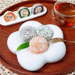 [신라병가]개별포장/견과류 함유 앙금! 삼색두텁떡 더블세트(흑미,쑥, 호박)(총 60개/2박스, 개당 50g)