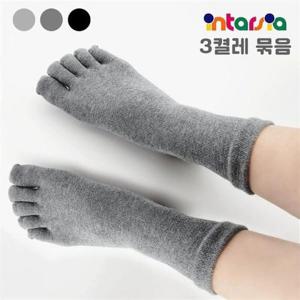 [셀러허브_여성트랜드패션]땀흡수빠른 국내산 여성용 깔끔 발가락양말 3켤레묶음