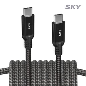 스카이 100W USB-PD C to C타입 USB 3.2 Gen2 2M 고속충전 케이블 SKY-C-C2PDG2
