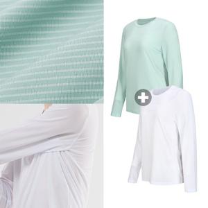 2종세트 여성 크레오라 스판 쿨긴팔티셔츠/이너티 S2TS-102W2S