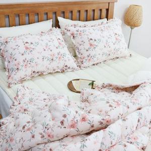 포근포근 항균 프릴  달리아 간절기 이불베개세트(SS)
