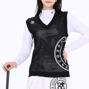 (WFGY7BJ) 망사 플라워 브이넥 조끼 여자 골프베스트
