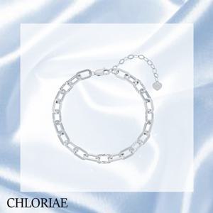 [클로리에] 925 실버 볼륨 클립 체인 팔찌