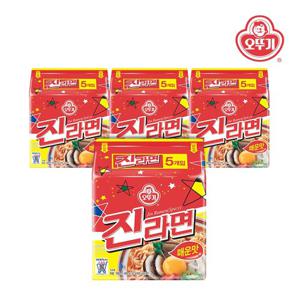 [오뚜기] 진라면 매운맛 멀티팩 (120gx5) x 4개/20봉