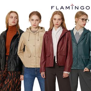 [런칭가 69,900원]후라밍고 FAUX LEATHER 글로시 자켓