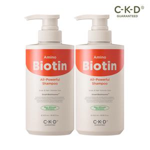 [1+1]CKD 아미노비오틴 올파워풀 샴푸 500ml 2개(탈모+볼륨감)