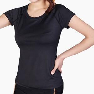 [sado]여성 쿨원단 반팔티요가복 블랙 스포츠헬스 S41