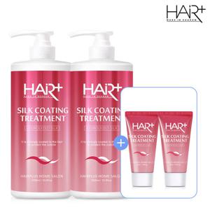 [헤어플러스] [2+2] 실크 코팅 트리트먼트 1000ml 2개+트리트먼트 50ml 2개