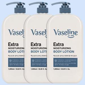 바이존바세린 퍼퓸 엑스트라 모이스처라이징 고보습 바디로션 대용량 1000ml 3개