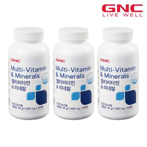 [GNC] 다중구성_멀티비타민 앤 미네랄 (60정) x3병 (단품3병)_48693x3
