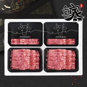 [소돈가]1++ 투뿔한우 구이 모듬 선물세트(400gx4)1.6kg