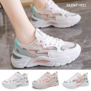 [출고가 29800] 여성 캐주얼 운동화 5cm 굽 키높이 스니커즈 여성용 학생 캐주얼화 컬러풀운동화