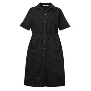 [24SS 닥스 여성]블랙 코튼혼방 셔츠형 원피스_DLDR4B507BK