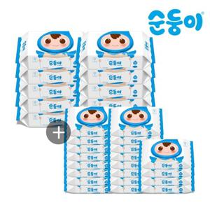 [세트] 순둥이 아기물티슈 프리미엄 캡 70매 10팩+휴대캡 20매 20팩 (PC-01+cP-com)