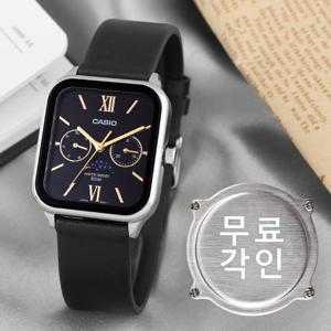 무료각인 카시오 MTP-M305L-1A2 클래식 빈티지 문페이즈 카플워치 남자 가죽 시계 c