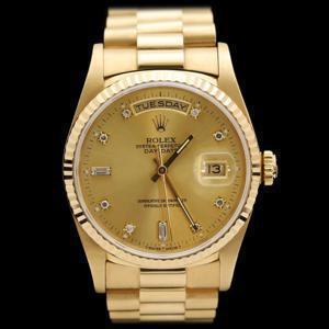 (중고명품시계)로렉스 18238 데이데이트 금통 샴페인 다이아 10P 36mm