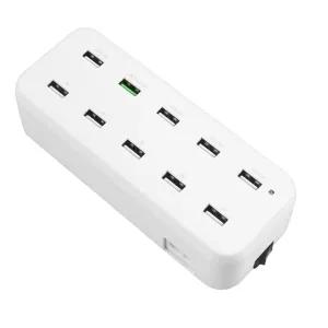 쌍문상회 Coms 10포트 멀티충전기 White QC 2.0 LS415