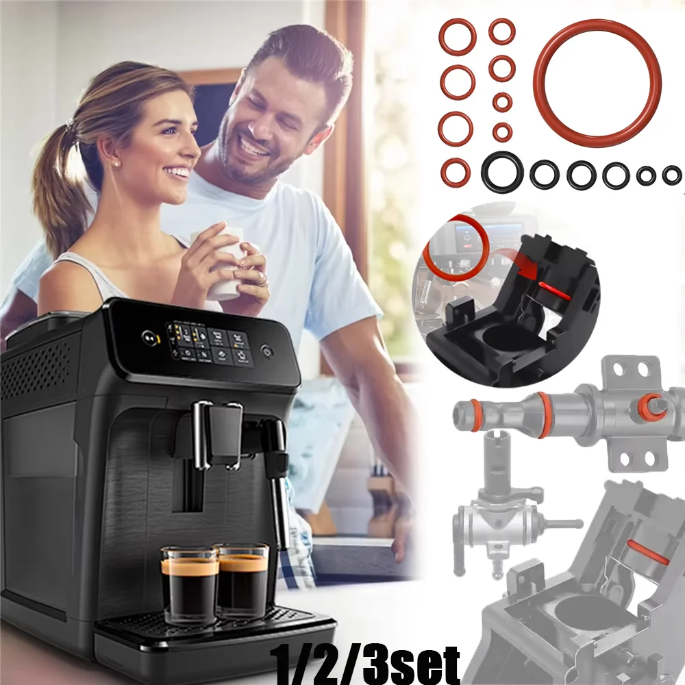 1-5세트 O-링 씰 키트 식품 등급 커피 머신 브루잉 그룹 스파우트 커넥터 유지보수 액세서리용 실리콘 가스켓 도구