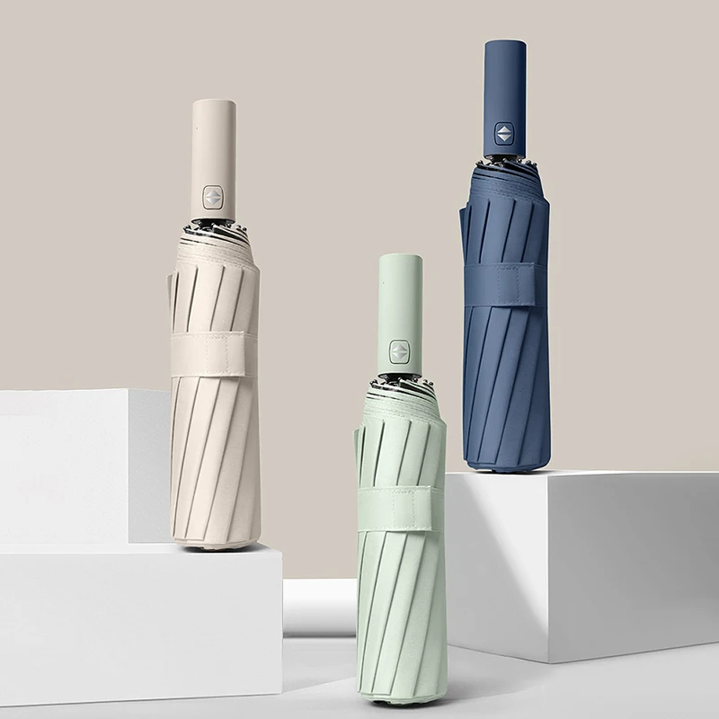 휴대용 자외선 차단 컴팩트 자동 우산, 자외선 차단, 간단한 고급 다기능 우산, 스포츠 및 야외 접이식